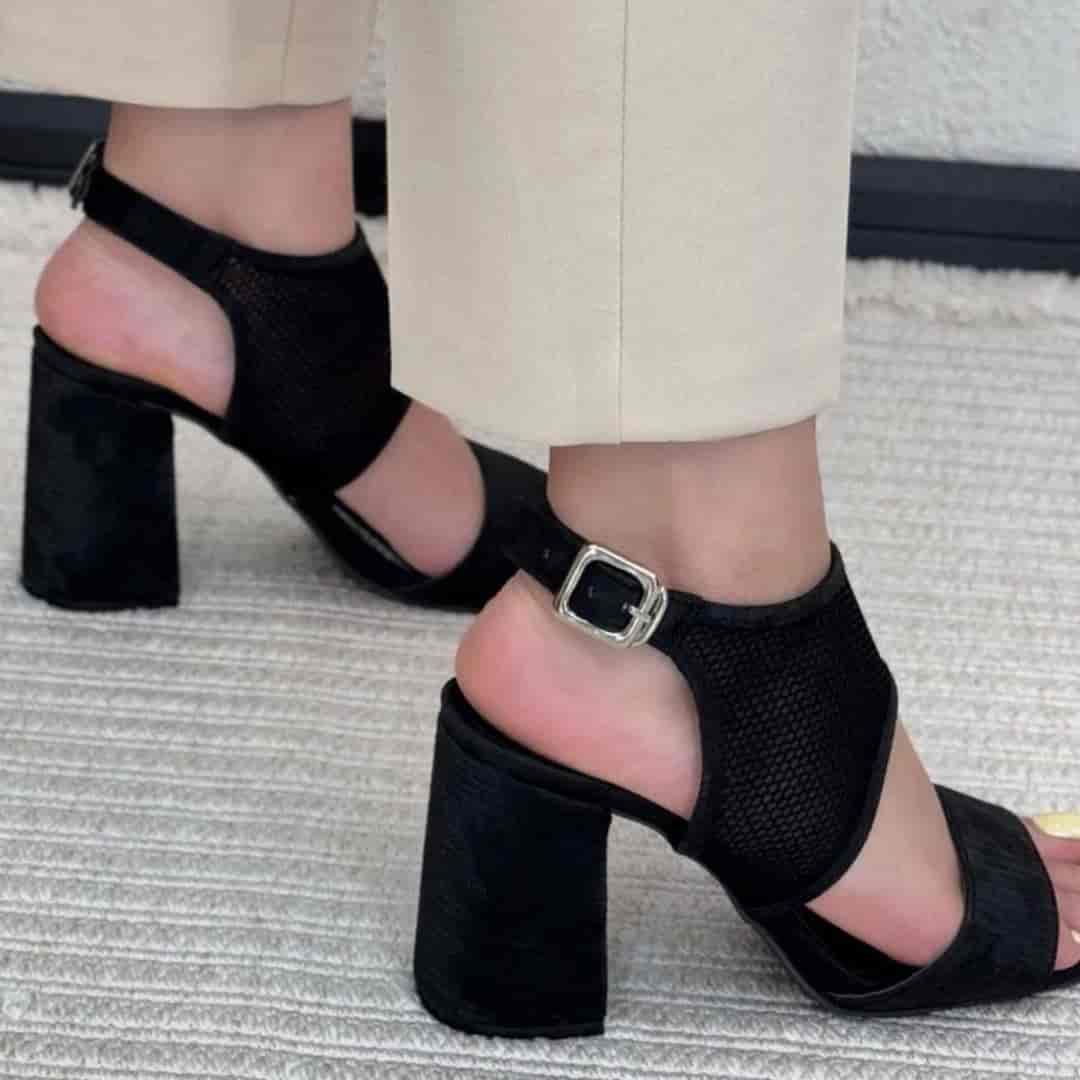 صندل پاشنه توری